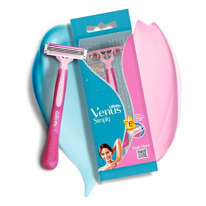 Gillette Venus Simply Venus 3 Blade Hair Removal Razor For Women